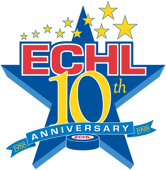 east coast hockey league 1998 anniversary logo iron on heat transfer